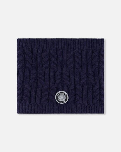 Lined Winter Neckwarmer Navy Blue-0