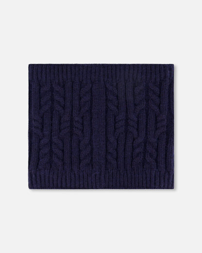 Lined Winter Neckwarmer Navy Blue-2
