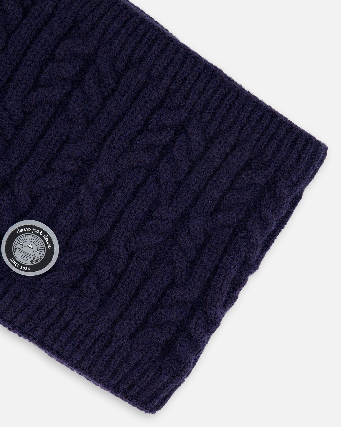 Lined Winter Neckwarmer Navy Blue-3