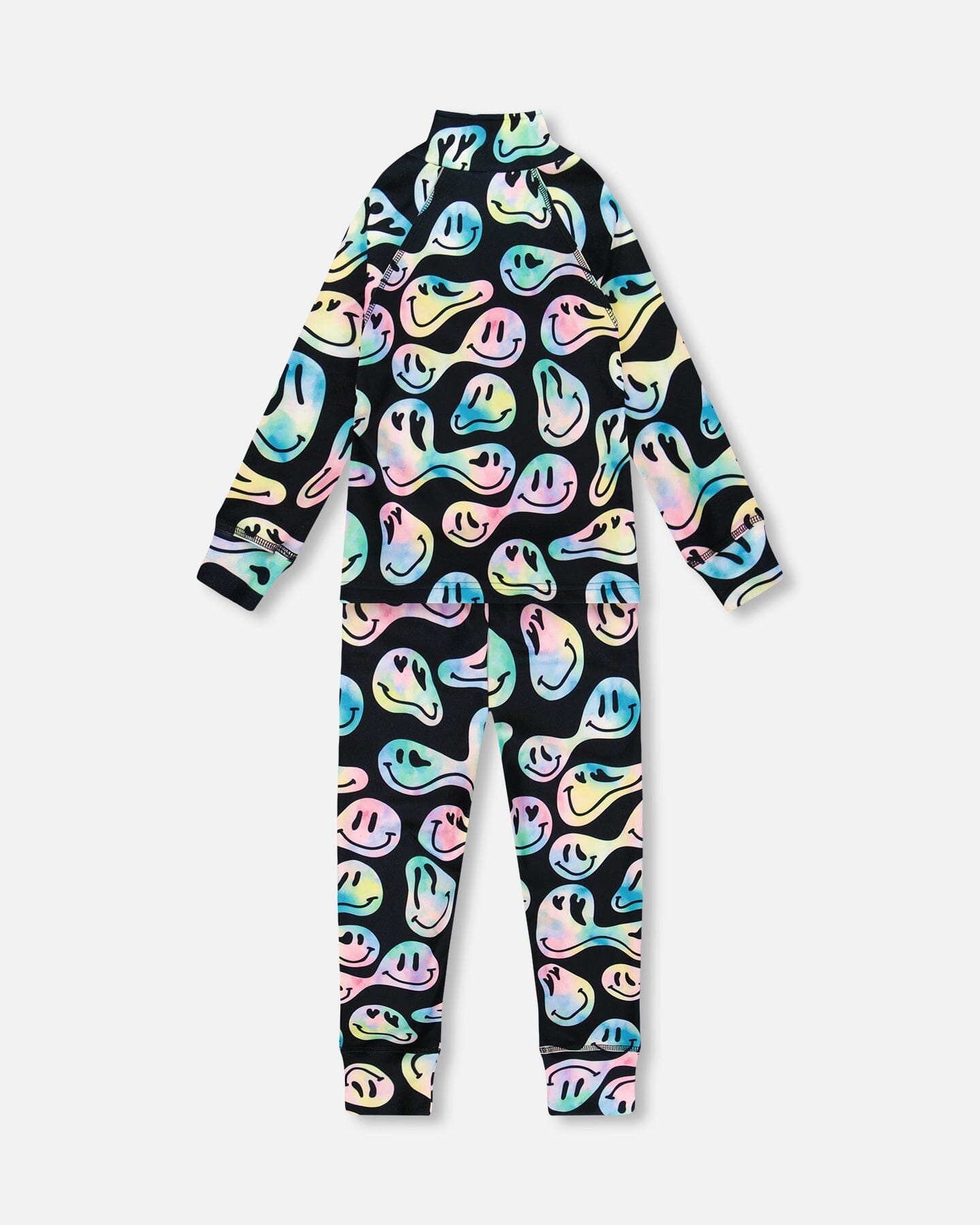 Two-Piece Thermal Underwear Set Smiley Face Girl-3