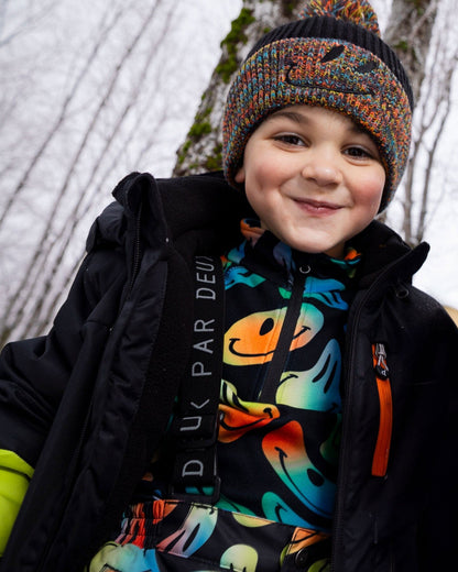 Two-Piece Thermal Underwear Set Smiley Face Boy-1