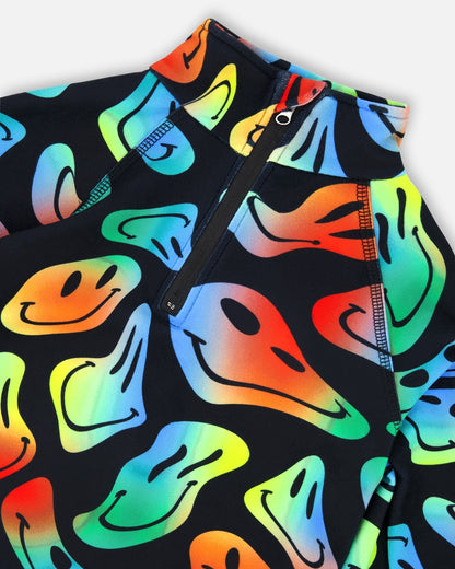 Two-Piece Thermal Underwear Set Smiley Face Boy-4