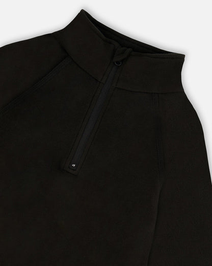 Two-Piece Thermal Underwear Set Black-3