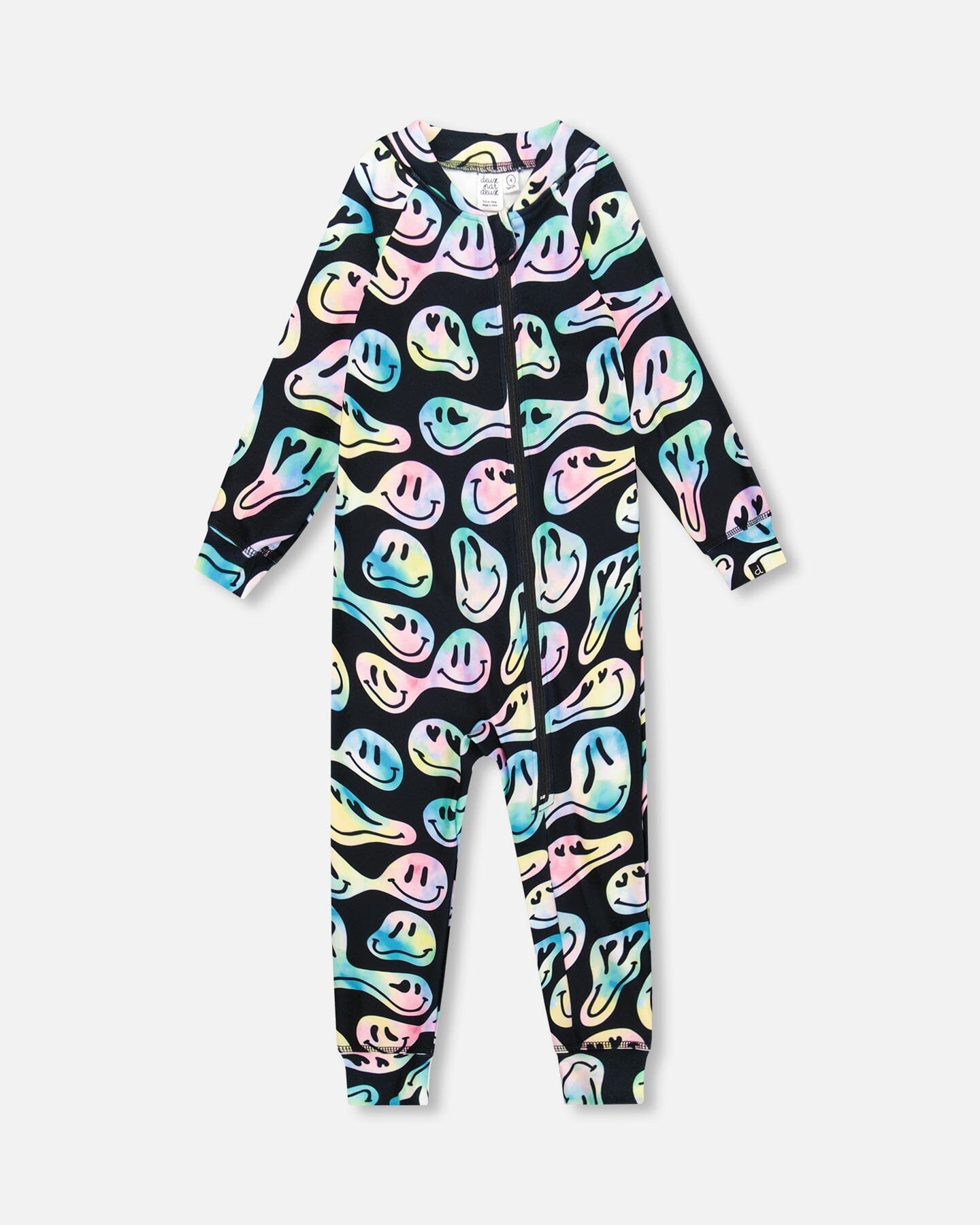 One-Piece Thermal Underwear Smiley Face Girl-0