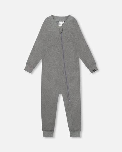 One-Piece Thermal Underwear Dark Heather Gray-0
