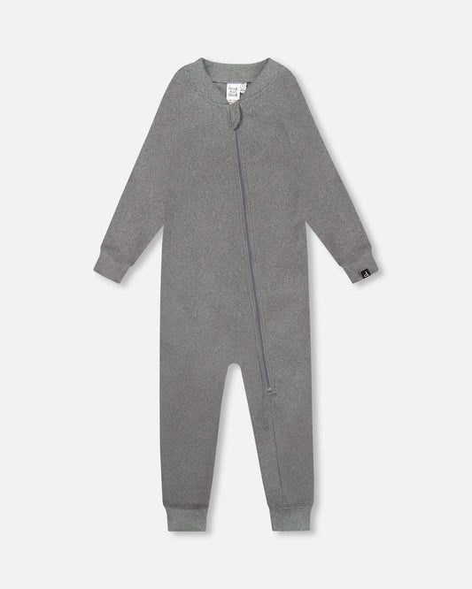 One-Piece Thermal Underwear Dark Heather Gray-0