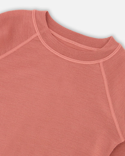 Merino Wool Base Layer Set Dusty Pink-2