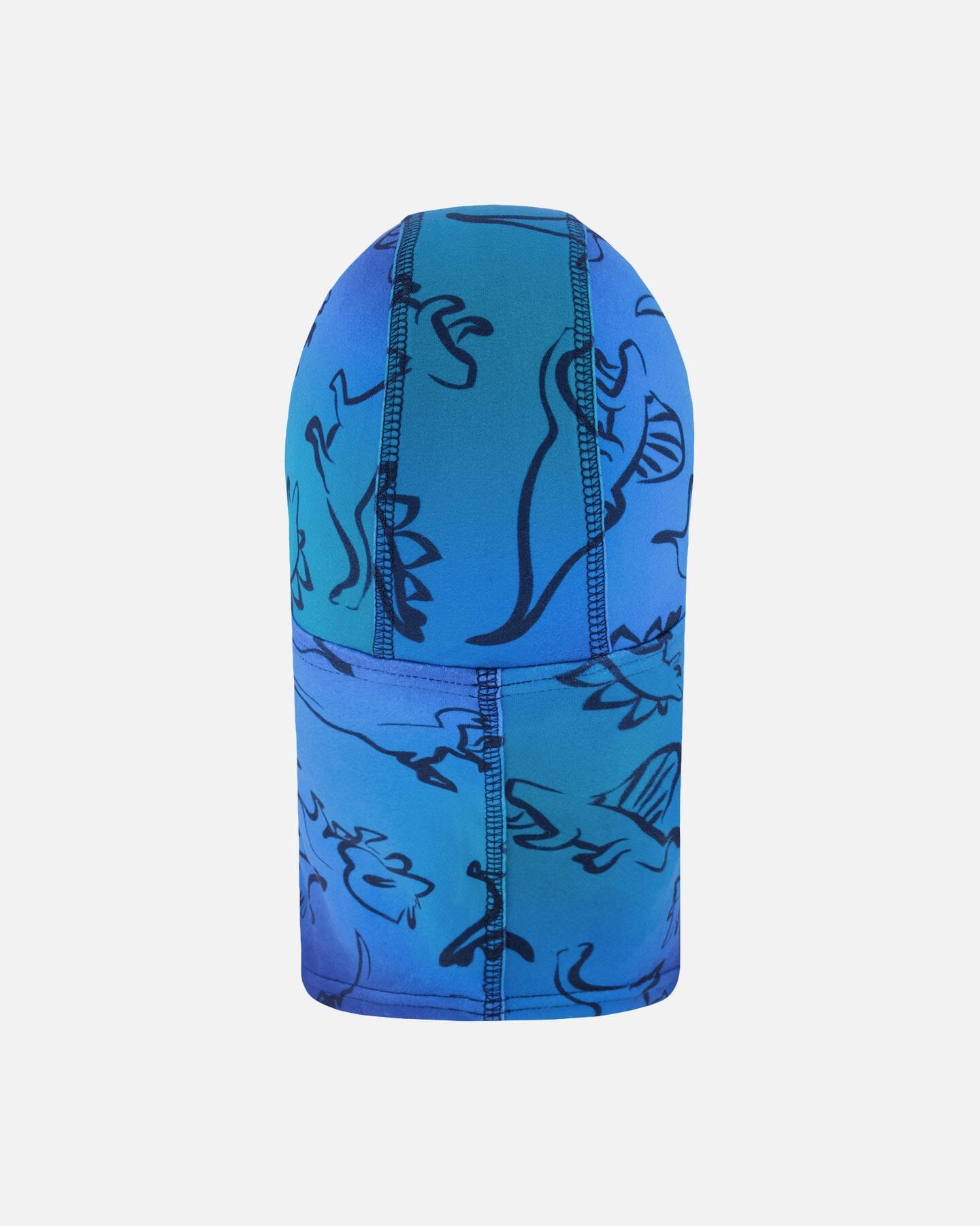 Brushed Jersey Balaclava Blue Gradient Dinosaur Print-2