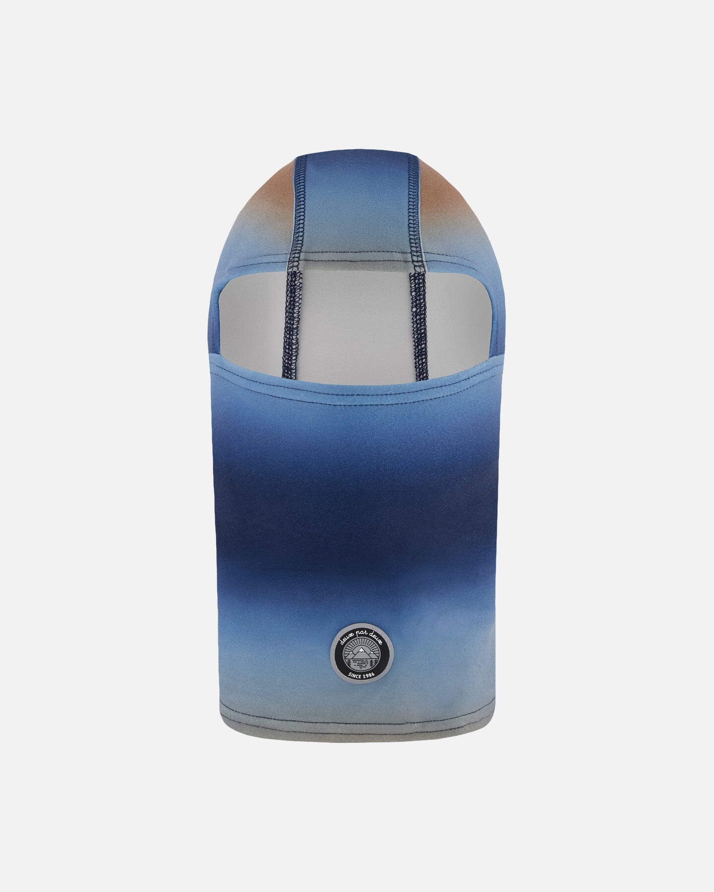 Brushed Jersey Balaclava Blue And Beige Gradient-0