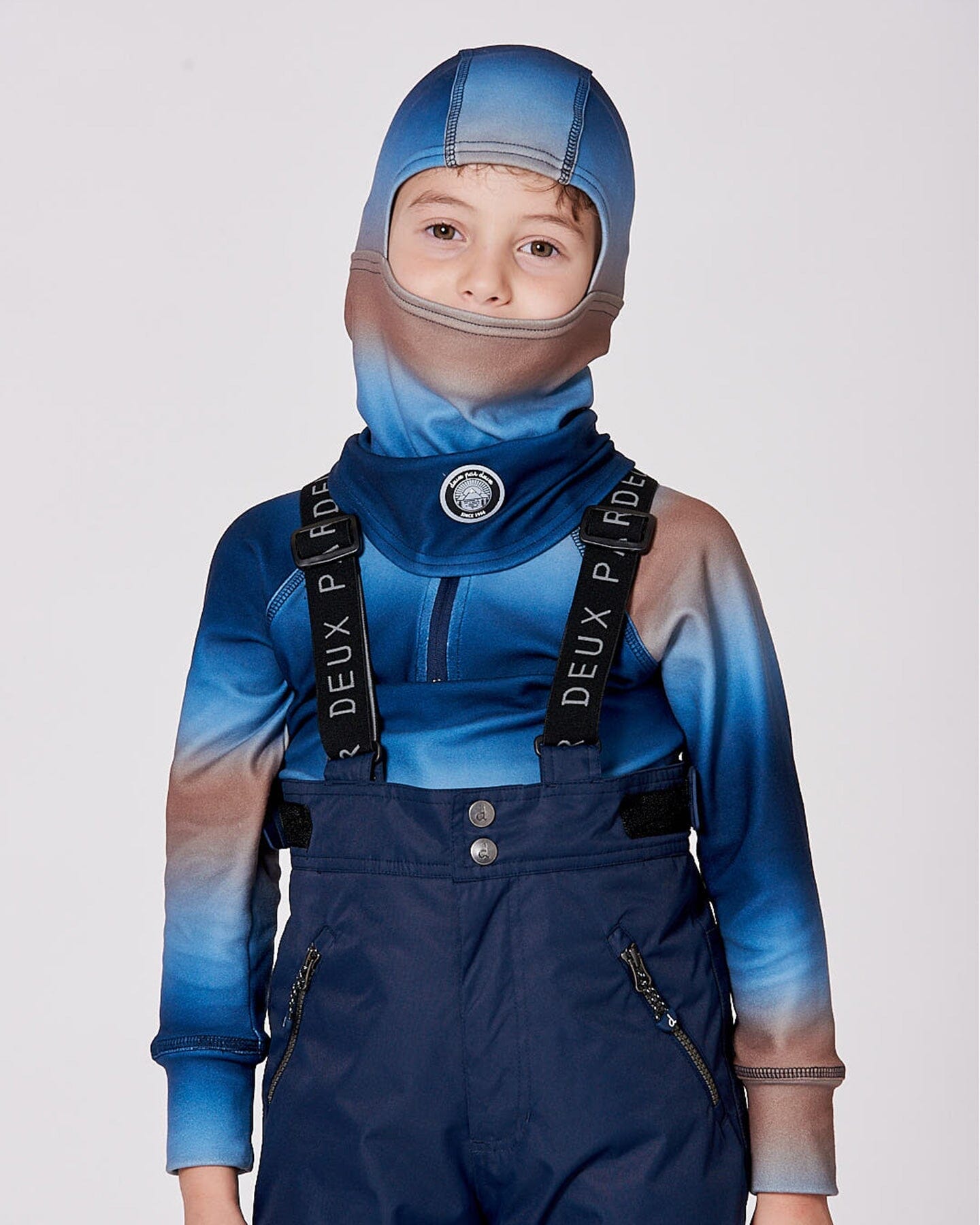 Brushed Jersey Balaclava Blue And Beige Gradient-1