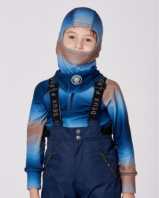 Brushed Jersey Balaclava Blue And Beige Gradient-1