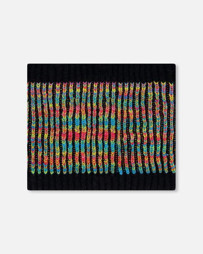 Lined Knit Neckwarmer Black And Multicolor-1