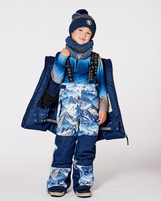 Lined Knit Neckwarmer Taupe And Navy-1