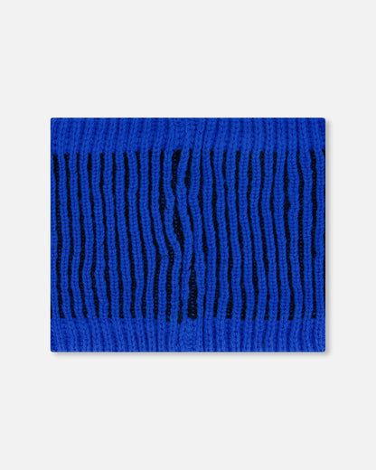 Lined Knit Neckwarmer Black And Blue-1
