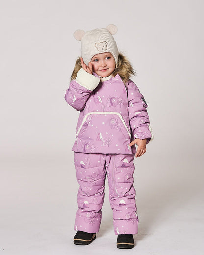 Lined Baby Winter Knit Hat With Ear Flaps Off-White-1