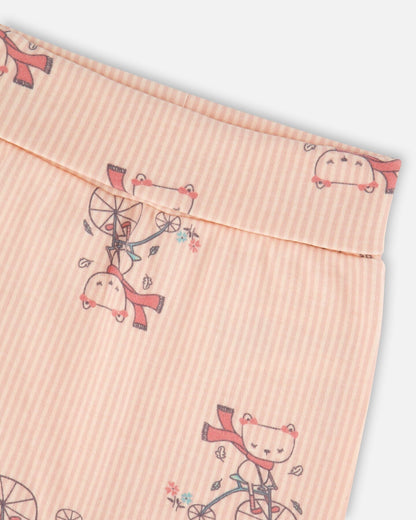 Organic Cotton Evolutive Pant Pink Cat Print-2