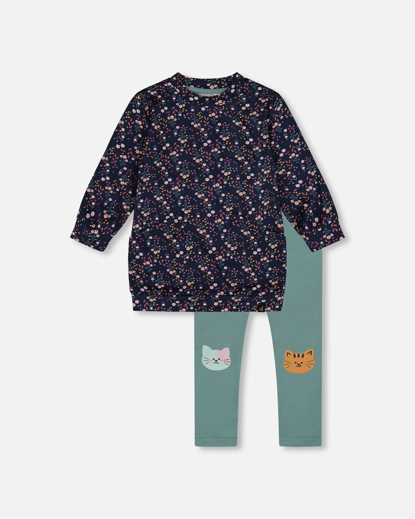 Tunic And Leggings Set Navy Floral-0