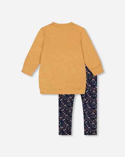 Tunic And Leggings Set Golden Brown-2