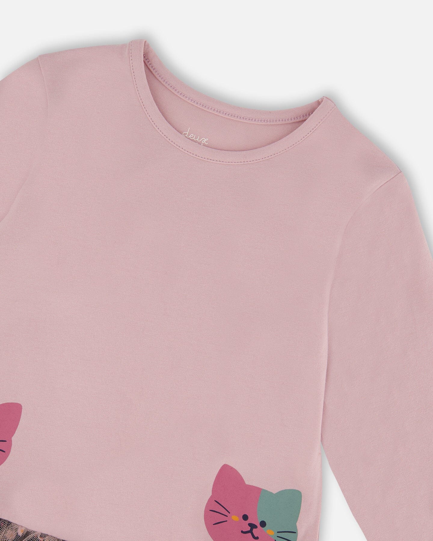 Bi-Material Dress Dusty Pink-3