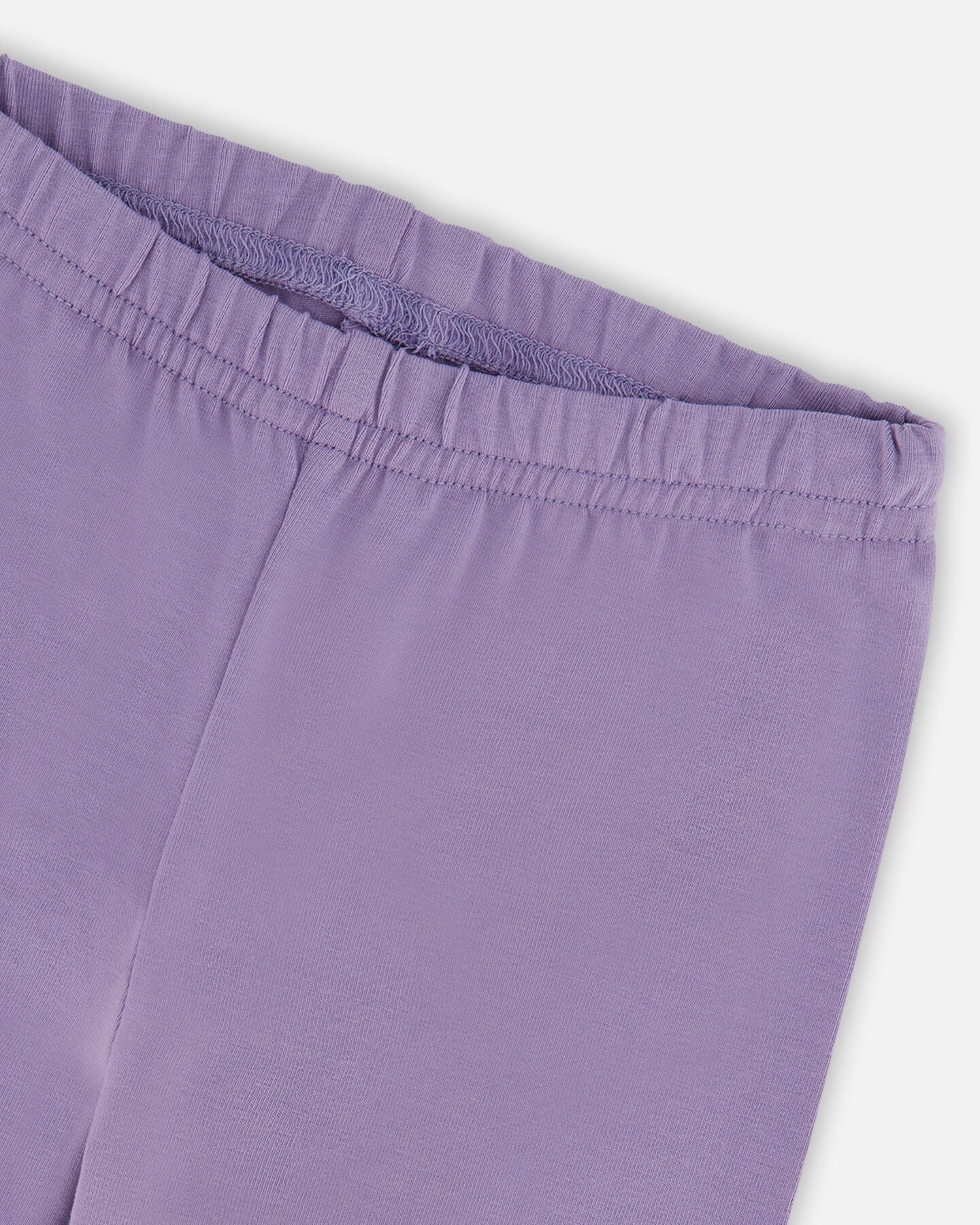 Organic Cotton Jersey Leggings Purple Gray With Floral Detail-4