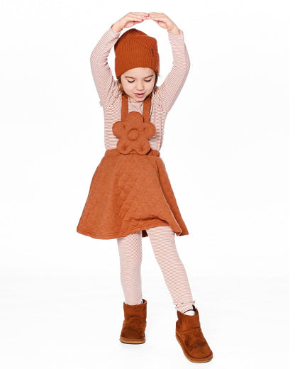 Rib Striped Leggings Beige And Off-White-1