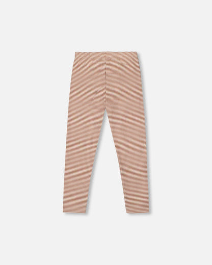 Rib Striped Leggings Beige And Off-White-2