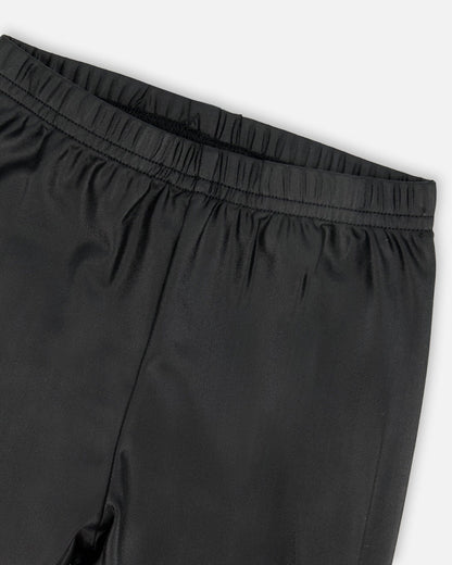 Shiny Stretch Jersey Leggings Black-3