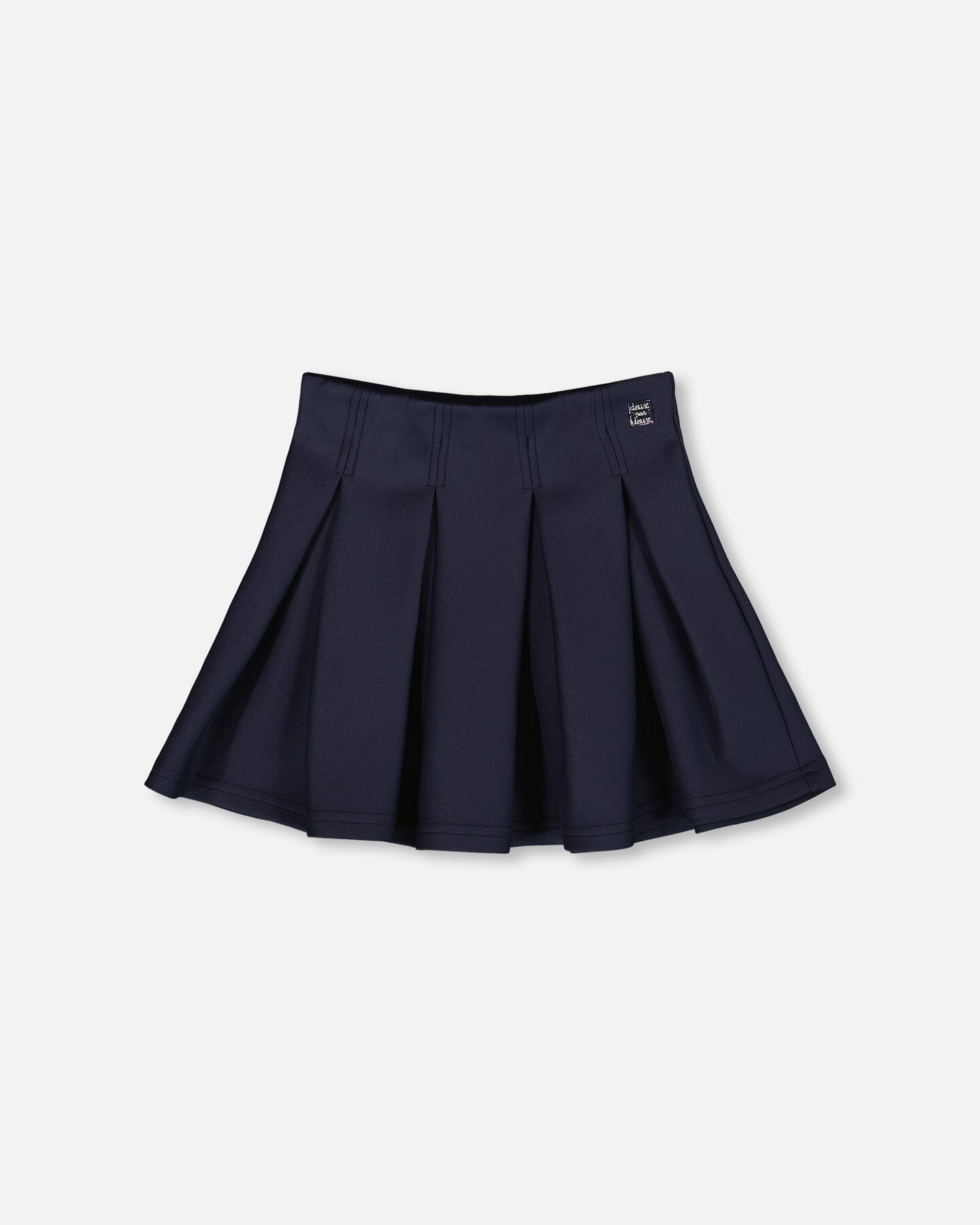 Pleated Milano Skirt Navy Blue-0