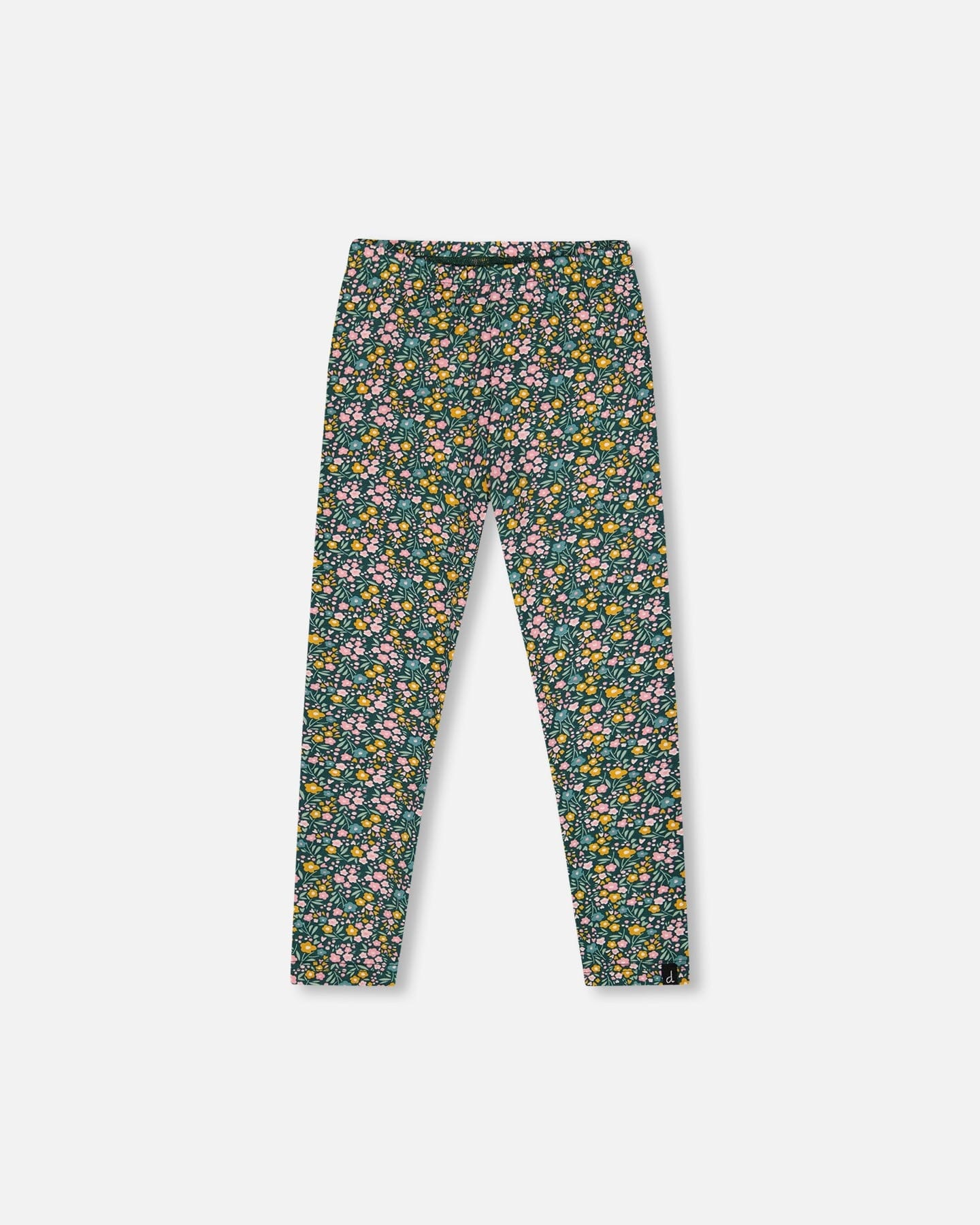 Leggings Green With Flower Print-0
