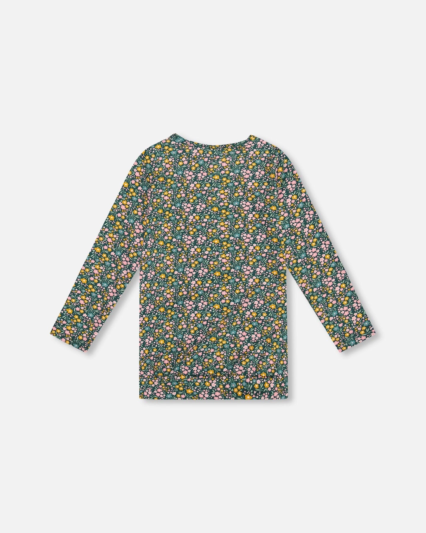 Jersey Tunic Green With Floral Print-1