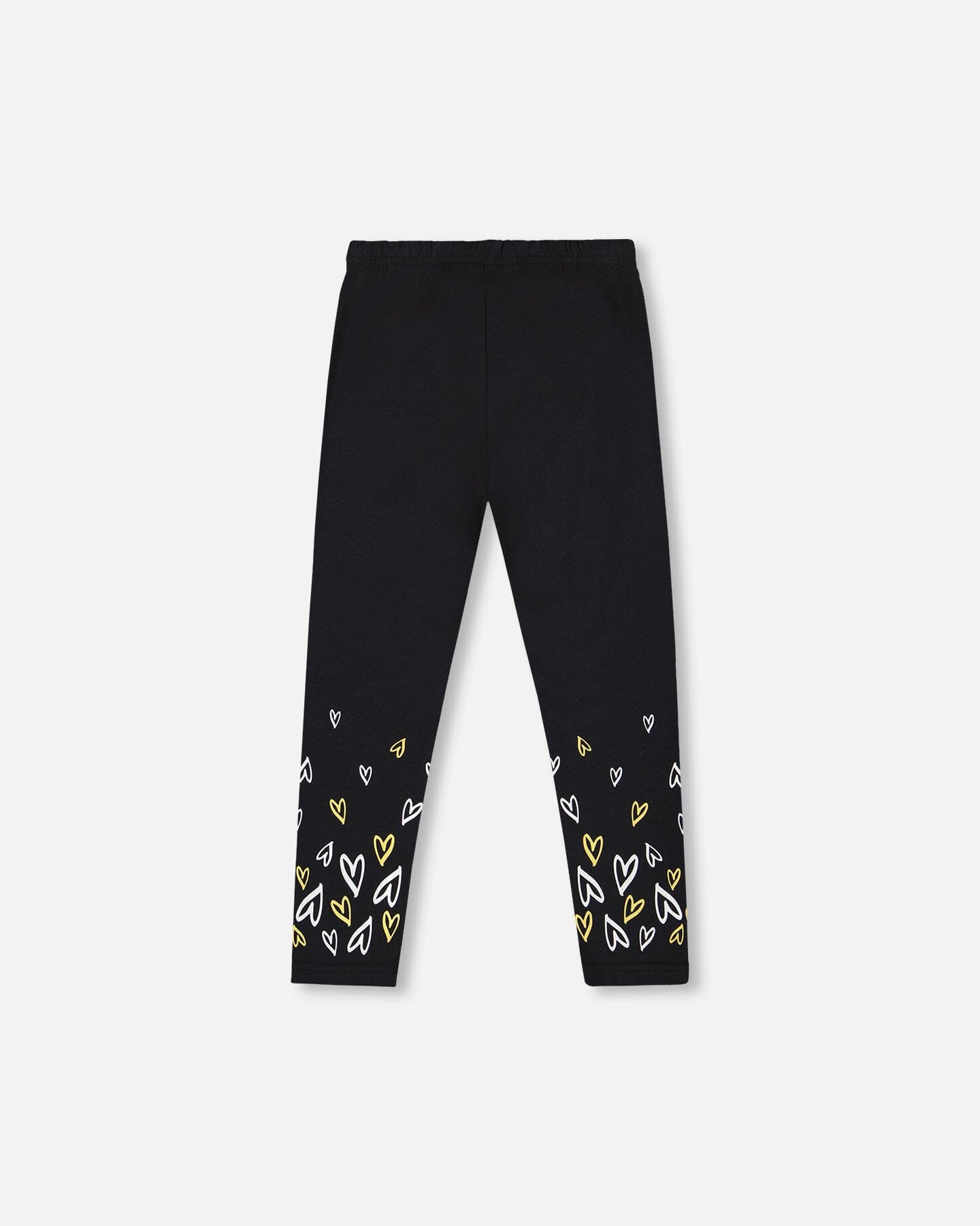 Organic Cotton Leggings Dusty Pink With Hearts Print-2