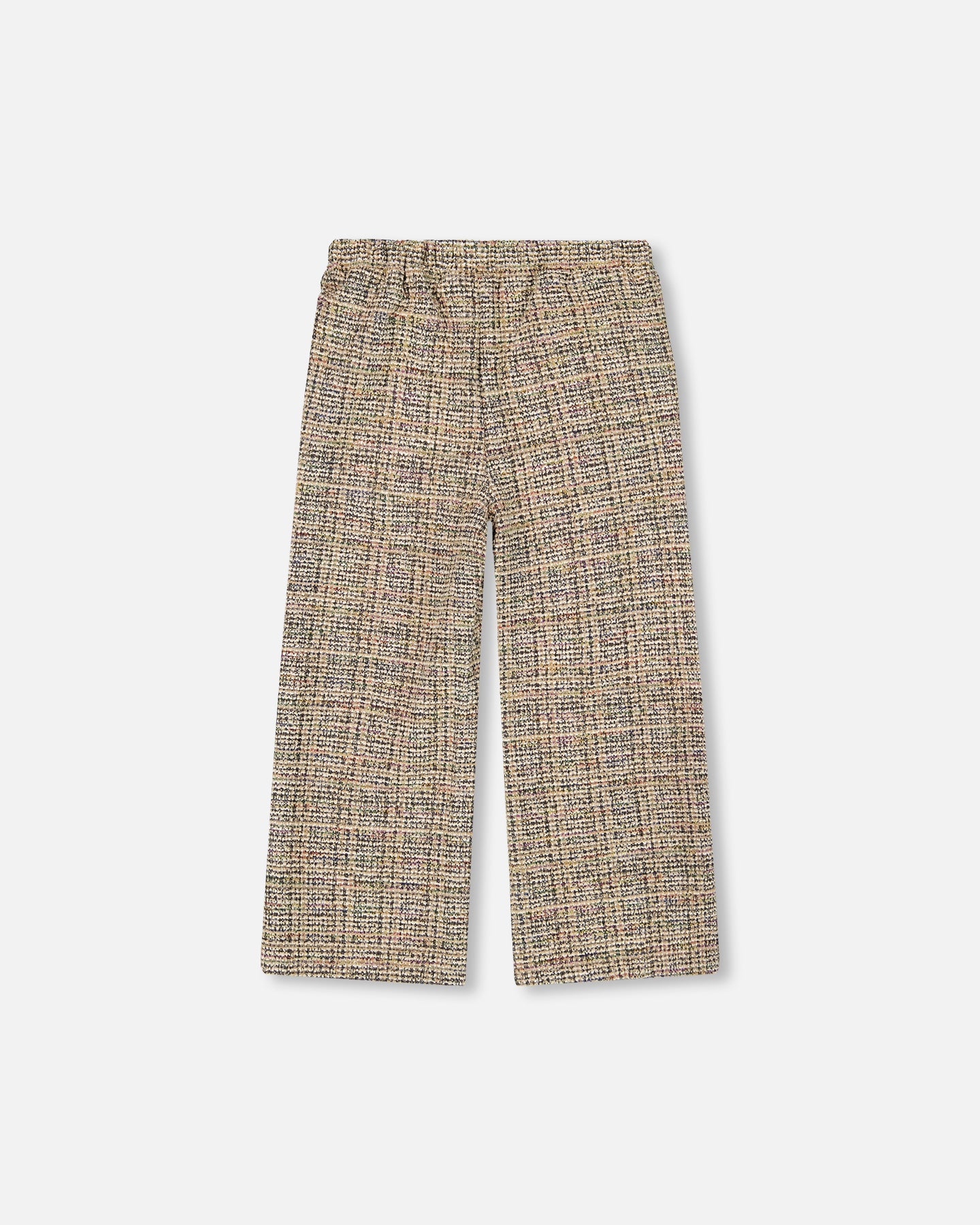 Tweed Flare Pants Beige And Black-3