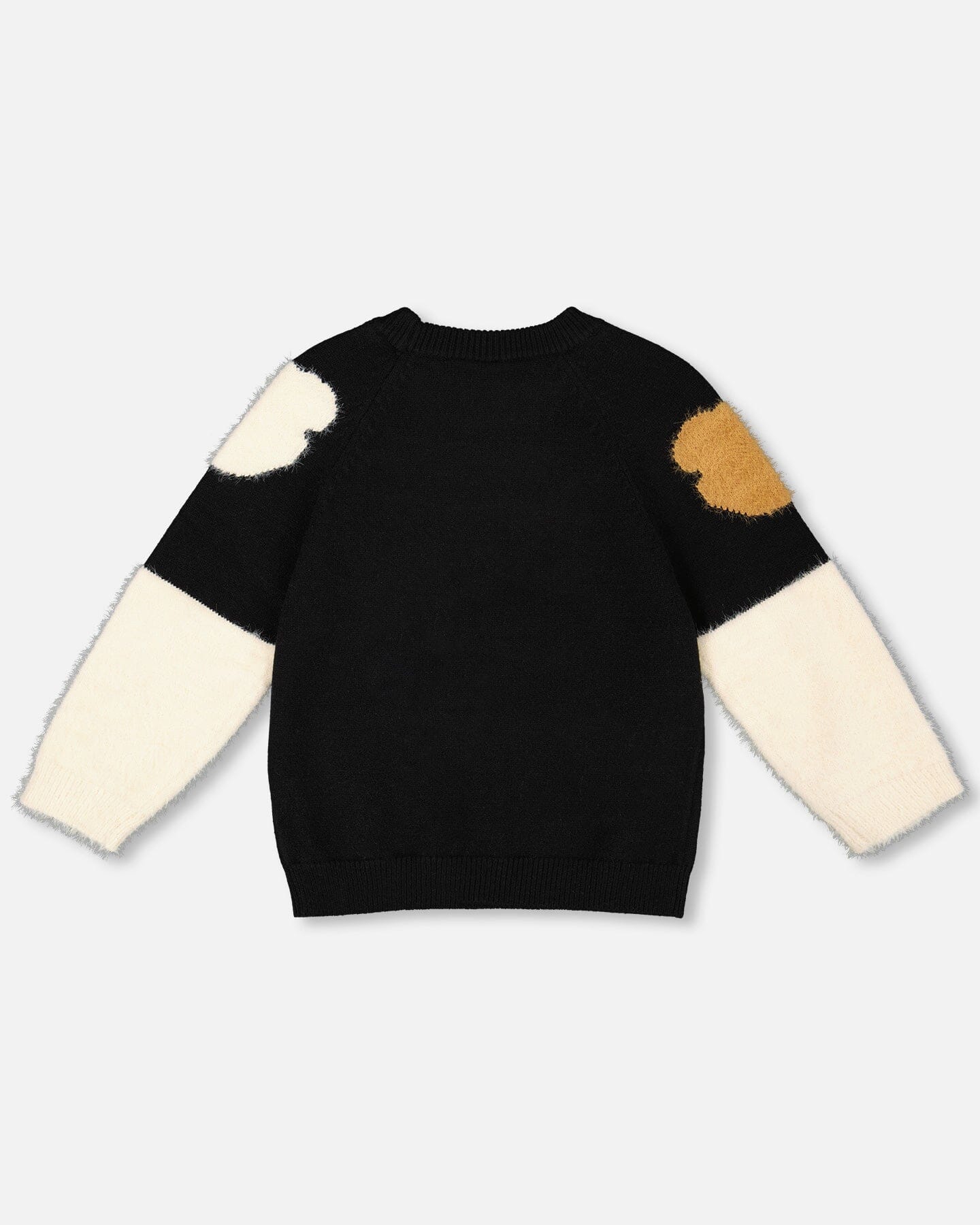 Knitted Sweater Black With Bear Intarsia-2