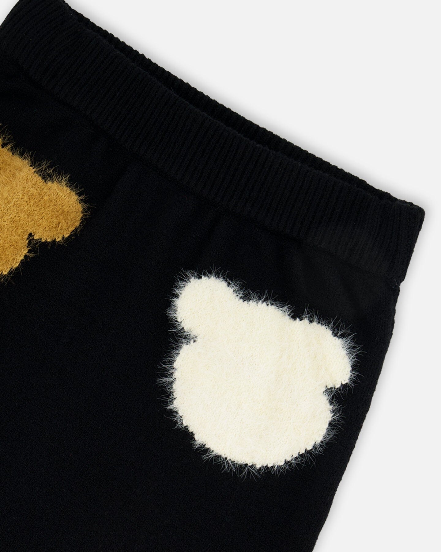 Knitted Skirt Black With Bear Intarsia-3
