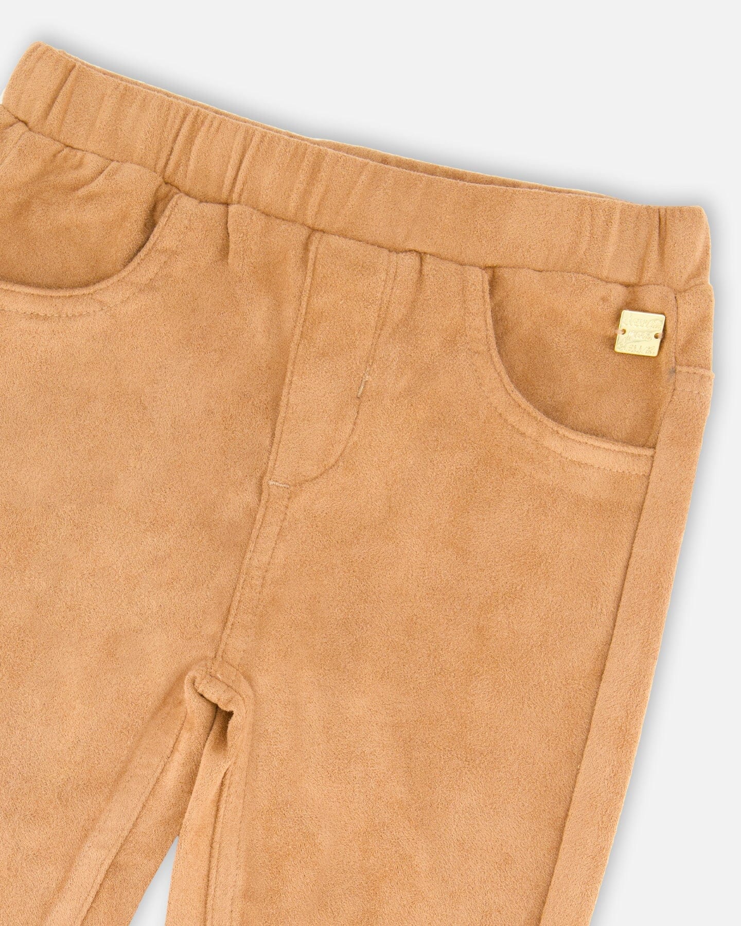 Stretch Suede Treggings Light Pecan Brown-4