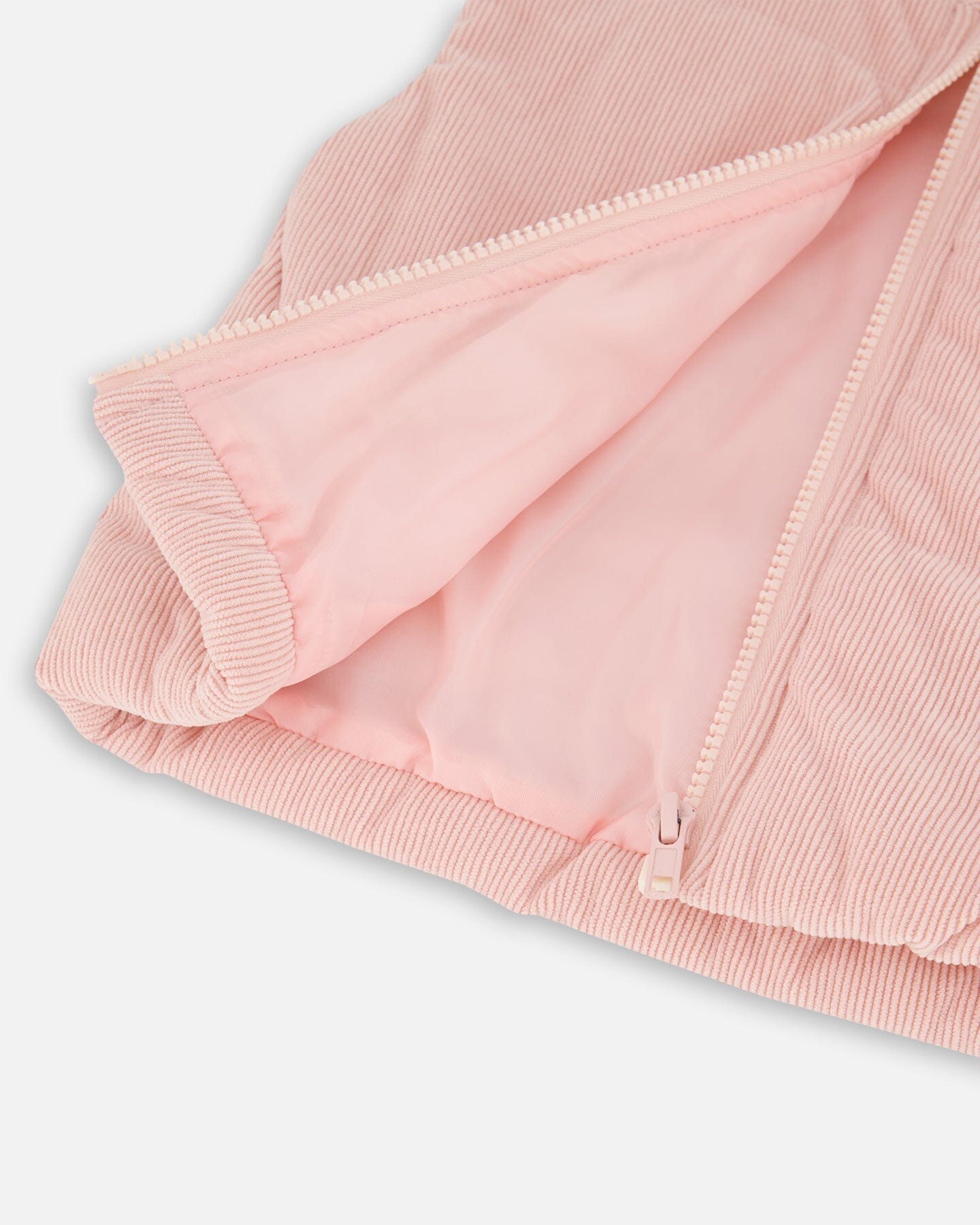 Corduroy Puffy Sleeveless Vest Dusty Pink-4