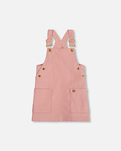 Corduroy Overall Dress Dusty Pink-0
