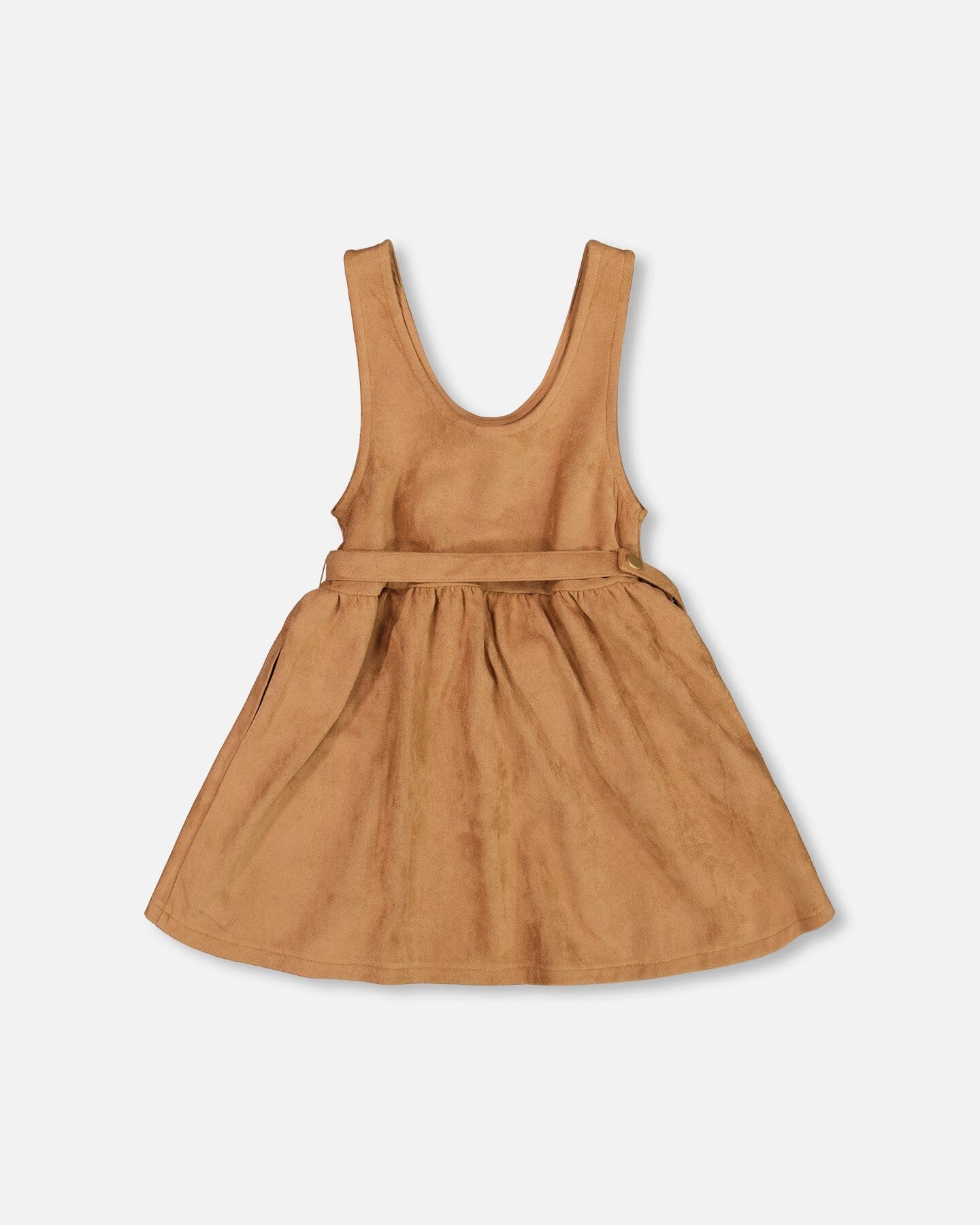 Stretch Suede Effect Jumper Light Pecan Brown With Llama Bag-2