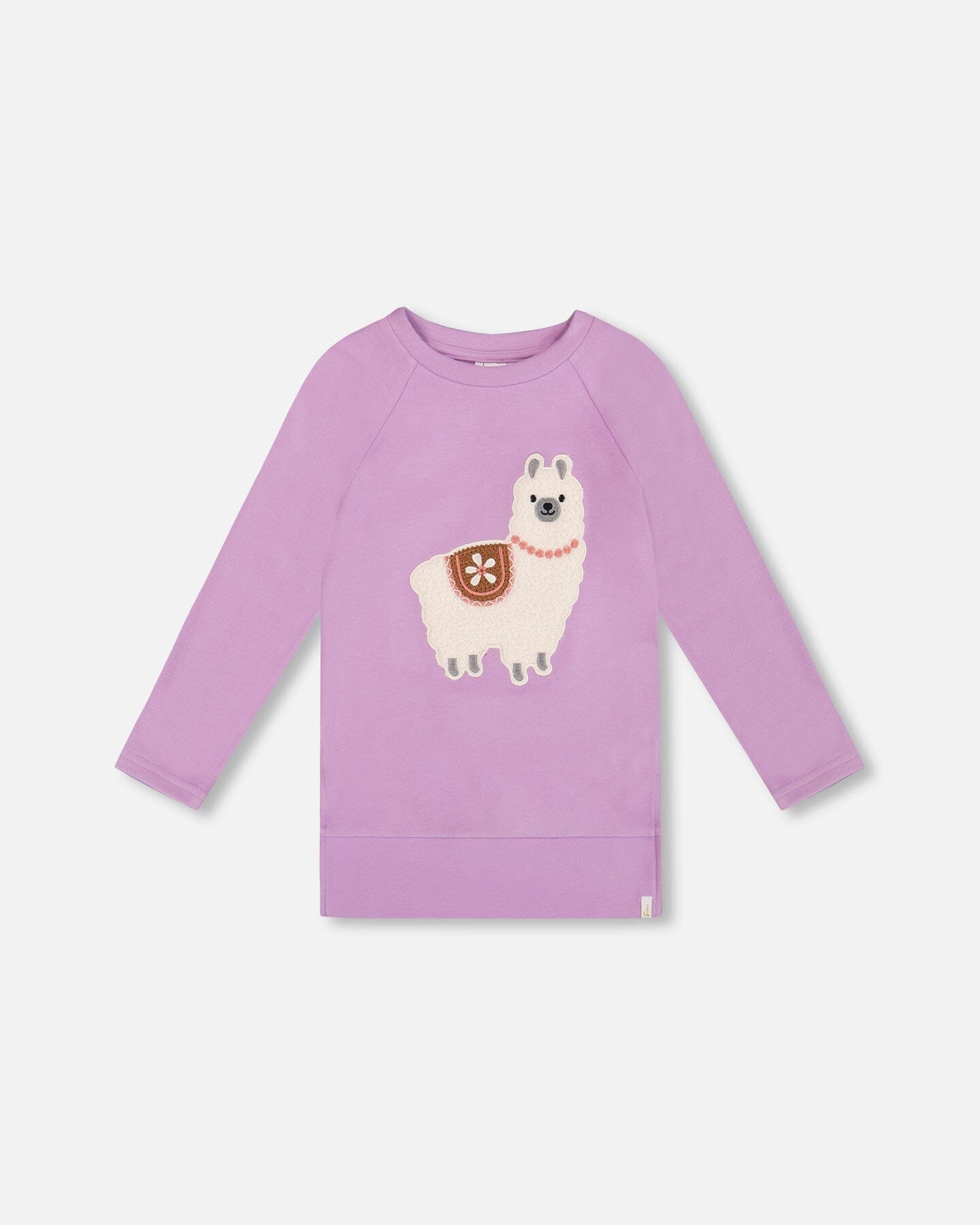 Super Soft Brushed Jersey Tunic Purple With Lama-0