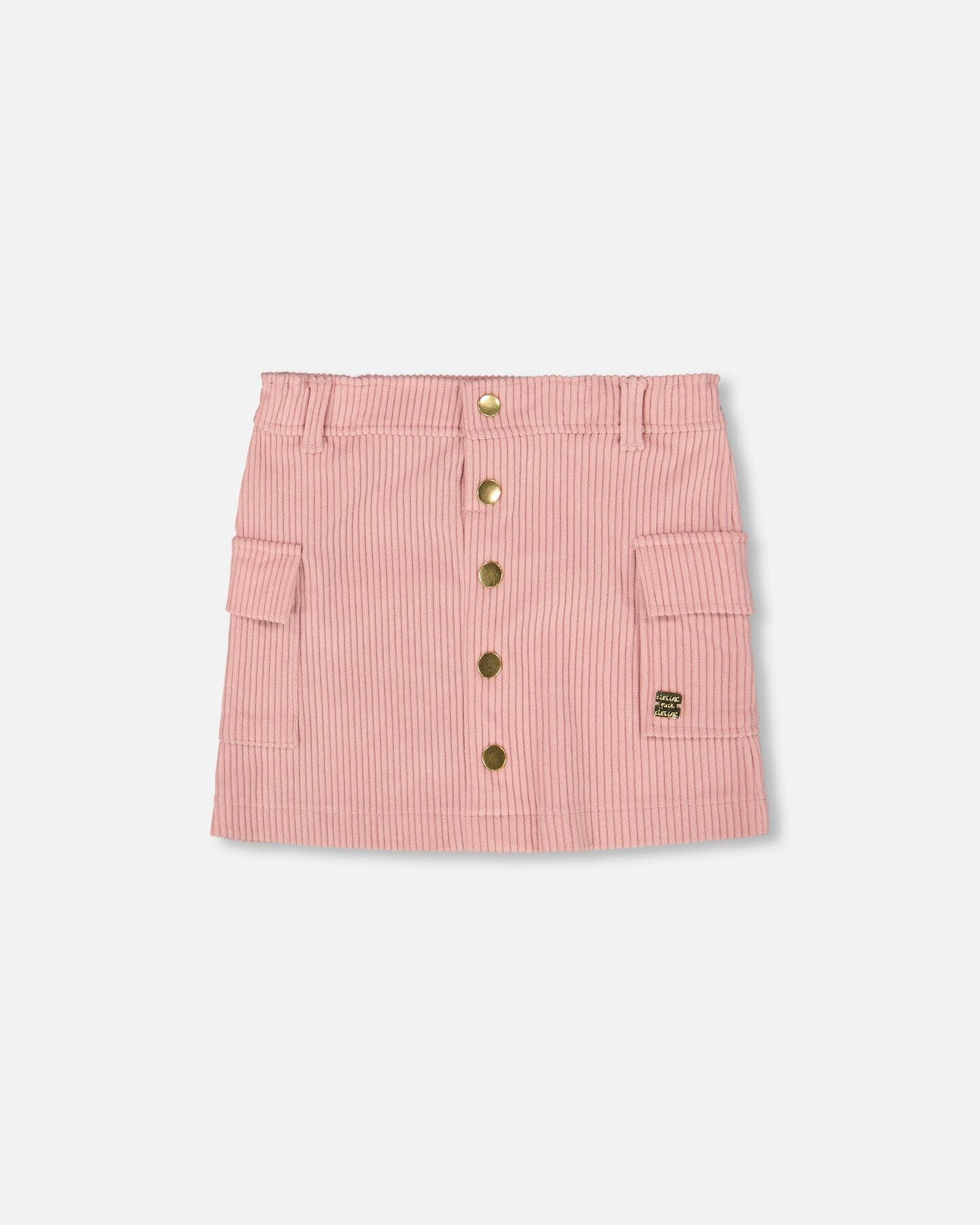Corduroy Skirt With Cargo Pockets Dusty Pink-0