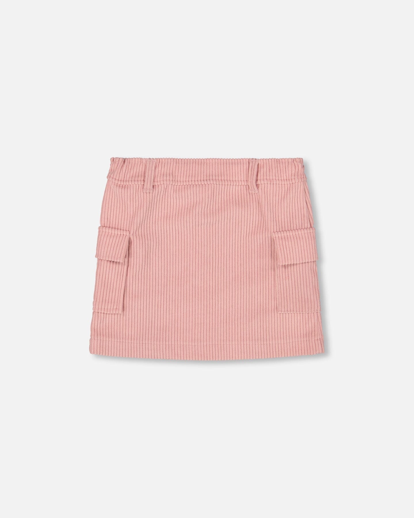 Corduroy Skirt With Cargo Pockets Dusty Pink-3
