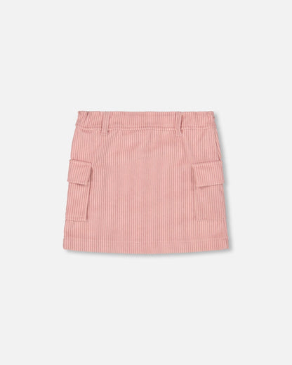 Corduroy Skirt With Cargo Pockets Dusty Pink-3