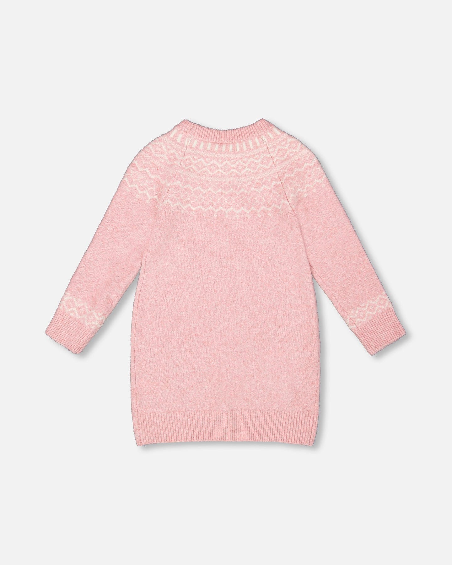 Knitted Dress With Norvegian Jacquard Dusty Pink-2