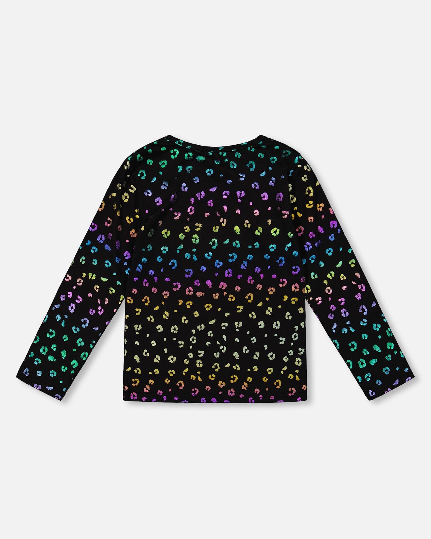 Stretch Jersey T-Shirt Multicolor Leopard Print-2