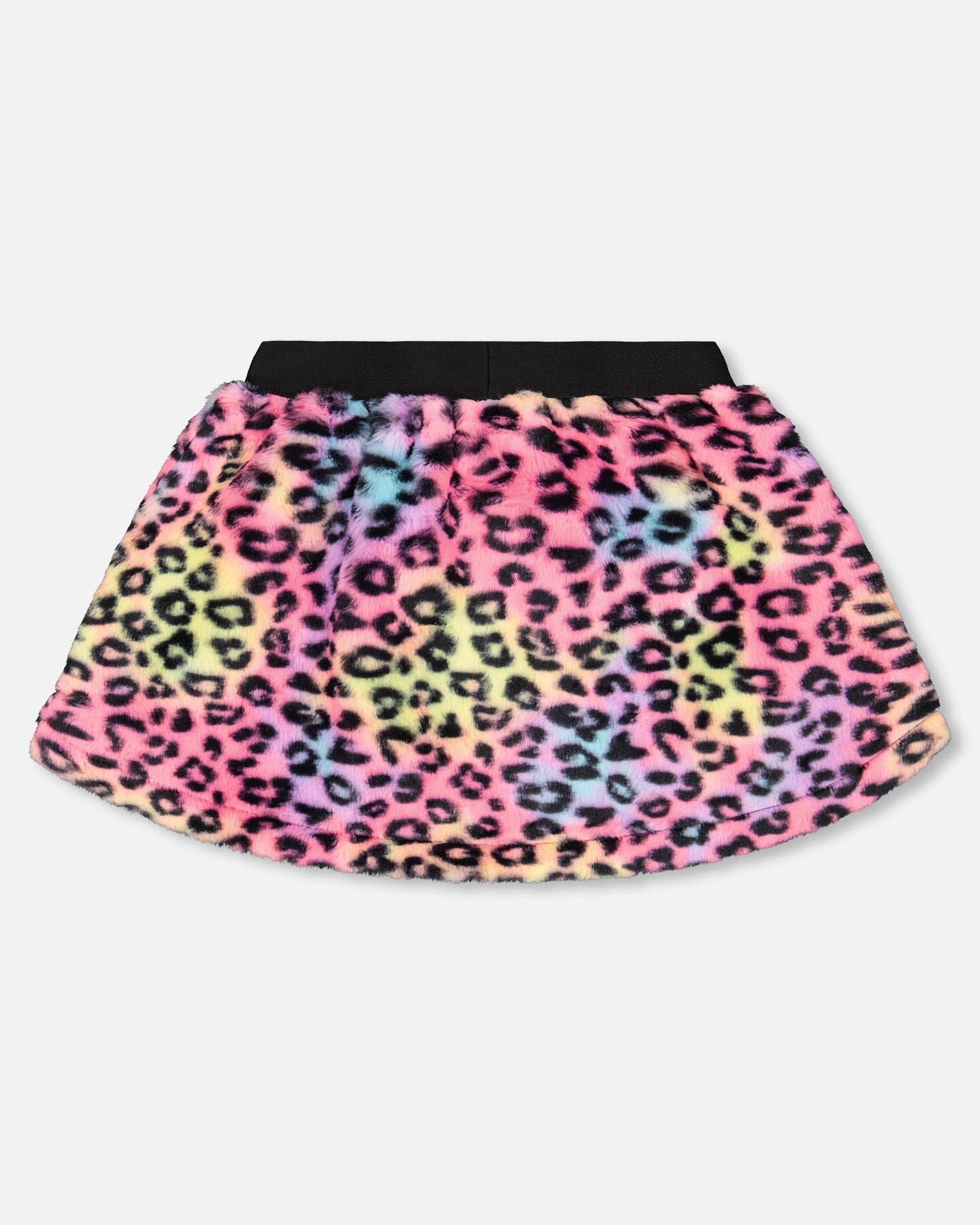 Faux Fur Skirt Multicolor Leopard-2
