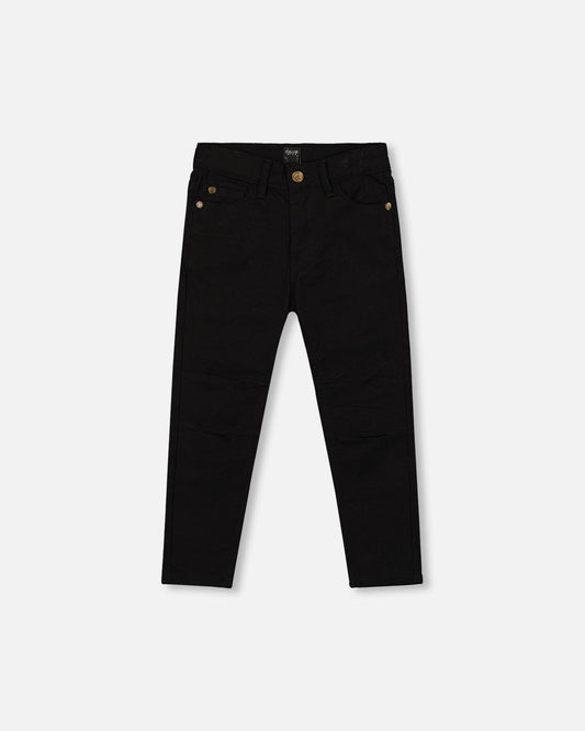 Stretch Twill Pants Black-0