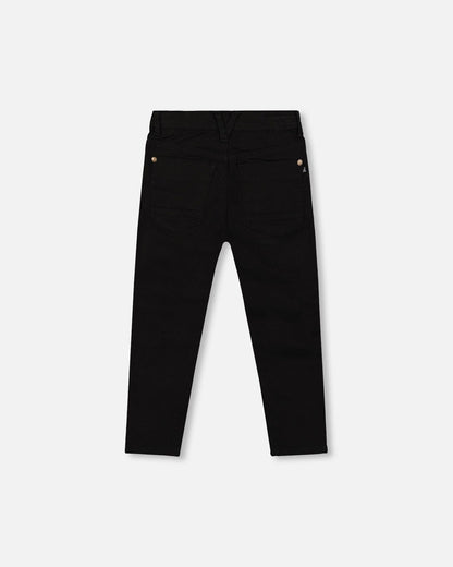 Stretch Twill Pants Black-3