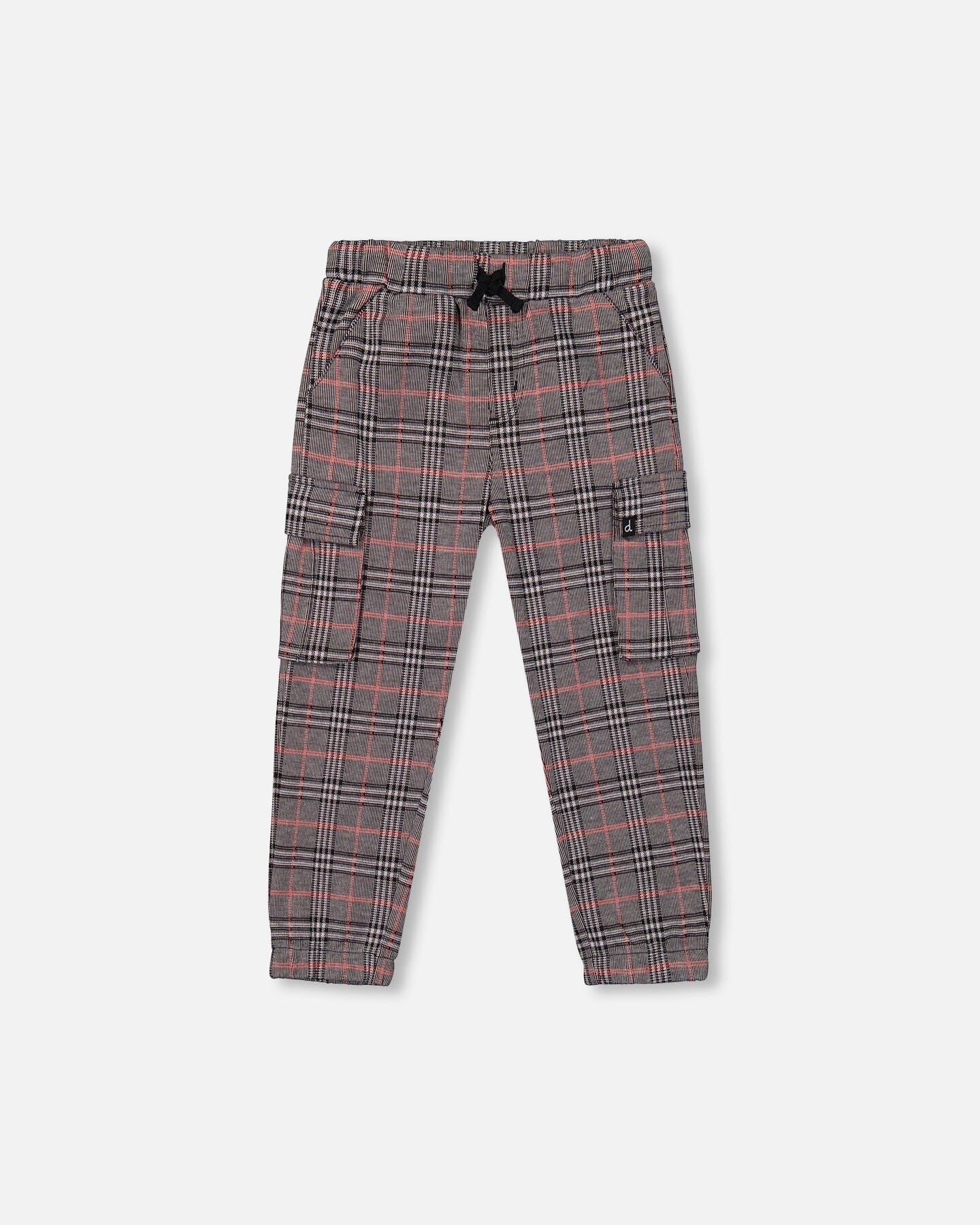 Plaid Cargo Pant Gray And Black-0