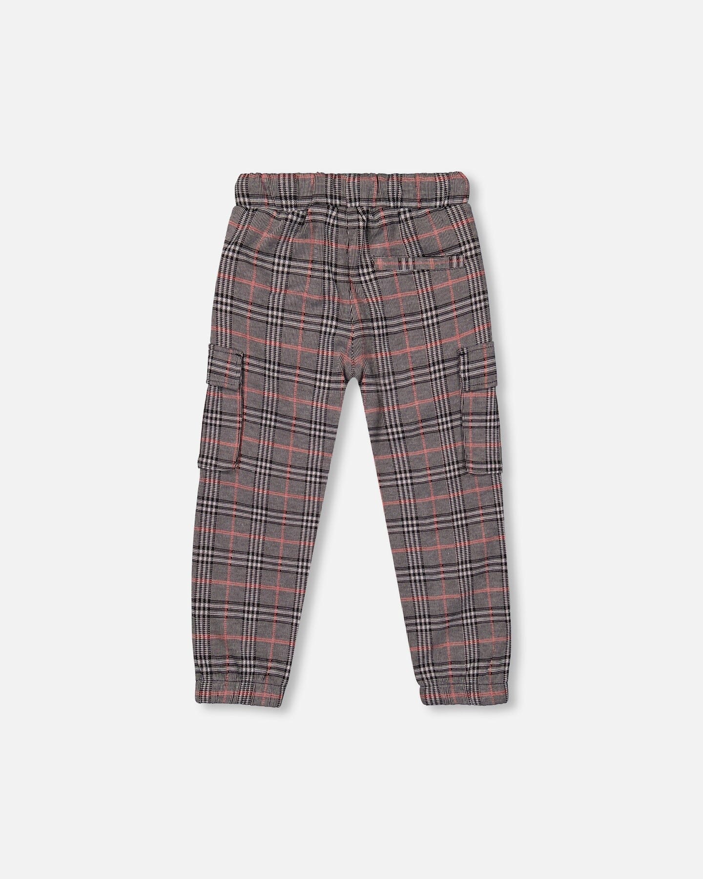 Plaid Cargo Pant Gray And Black-2