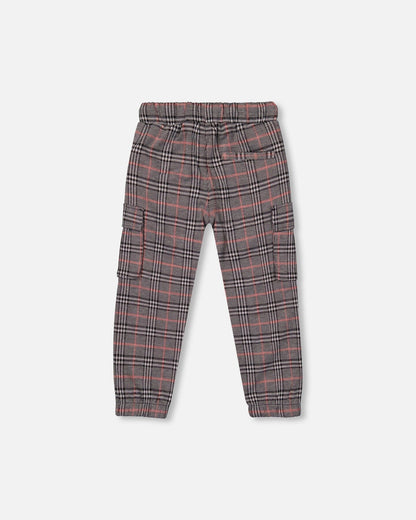 Plaid Cargo Pant Gray And Black-2